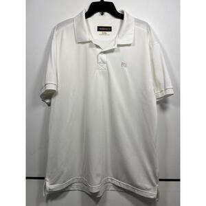 Loudmouth Performance Gold Polk Shirt Men’s Size XXL White Golf Pickleball